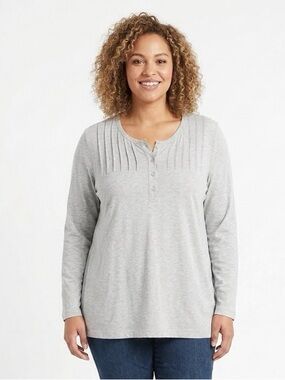 Easy Essentials Long Sleeve Cotton Top Size 2X